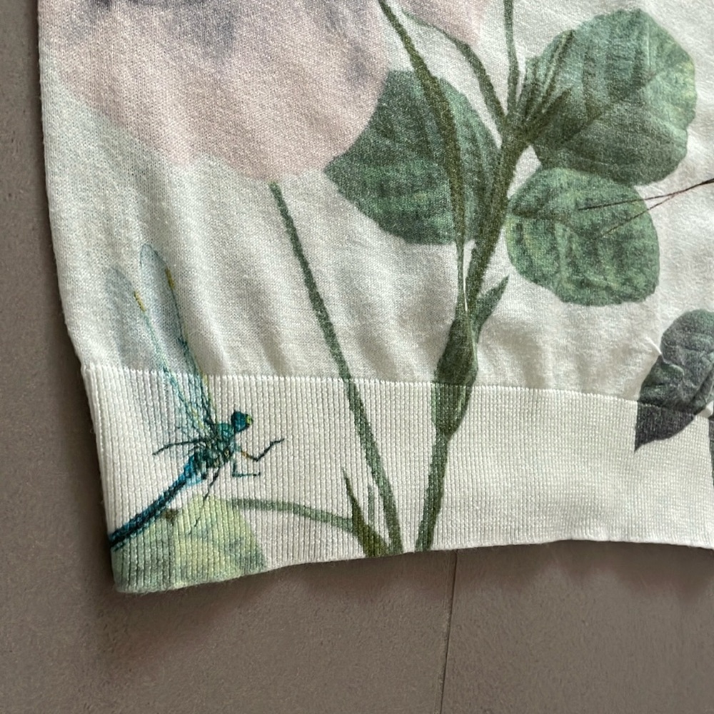 Ted Baker Blue and Green floral insect pullover sweater - Picture 6 of 16